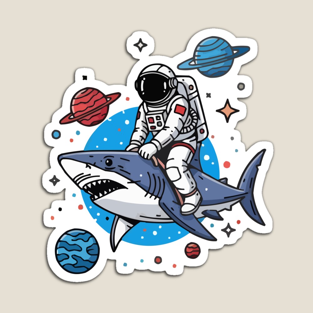 ApparelsPrithvi's tweet photo. An illustration of an astronaut riding a shark through space. ✨Playful comic art.✨Stickers, magnets and more!👇
https://t.co/WyjHoOwWLS https://t.co/4X1zVYtHBb