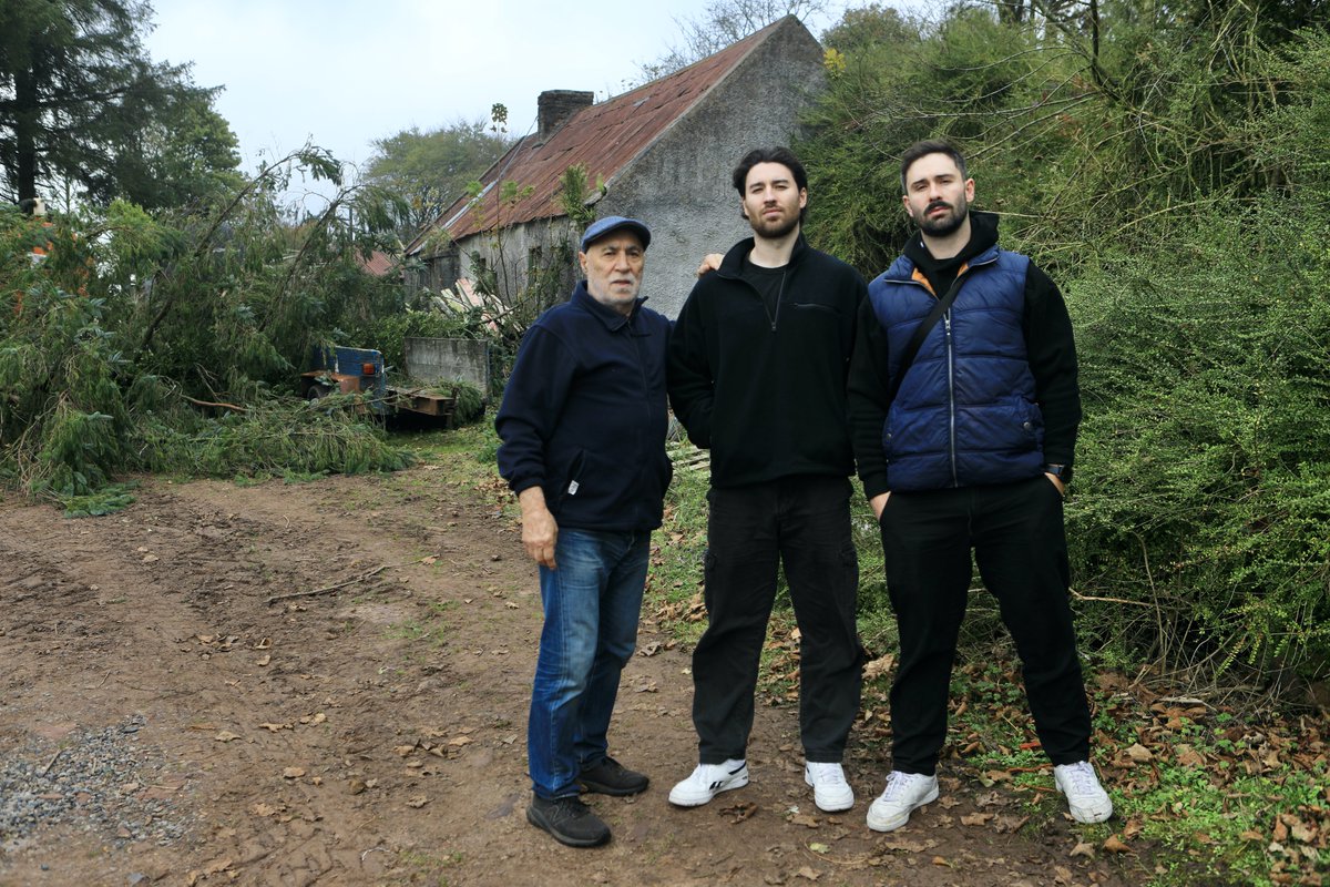 With my sons, Donncadh and Ruairi, at the original Cleary cabin in Anglesboro, County Limerick, Ireland in October 2025. Sean (John) and Donncadh (Dinny) Cleary left here in October 1863. I love walking in their footsteps.