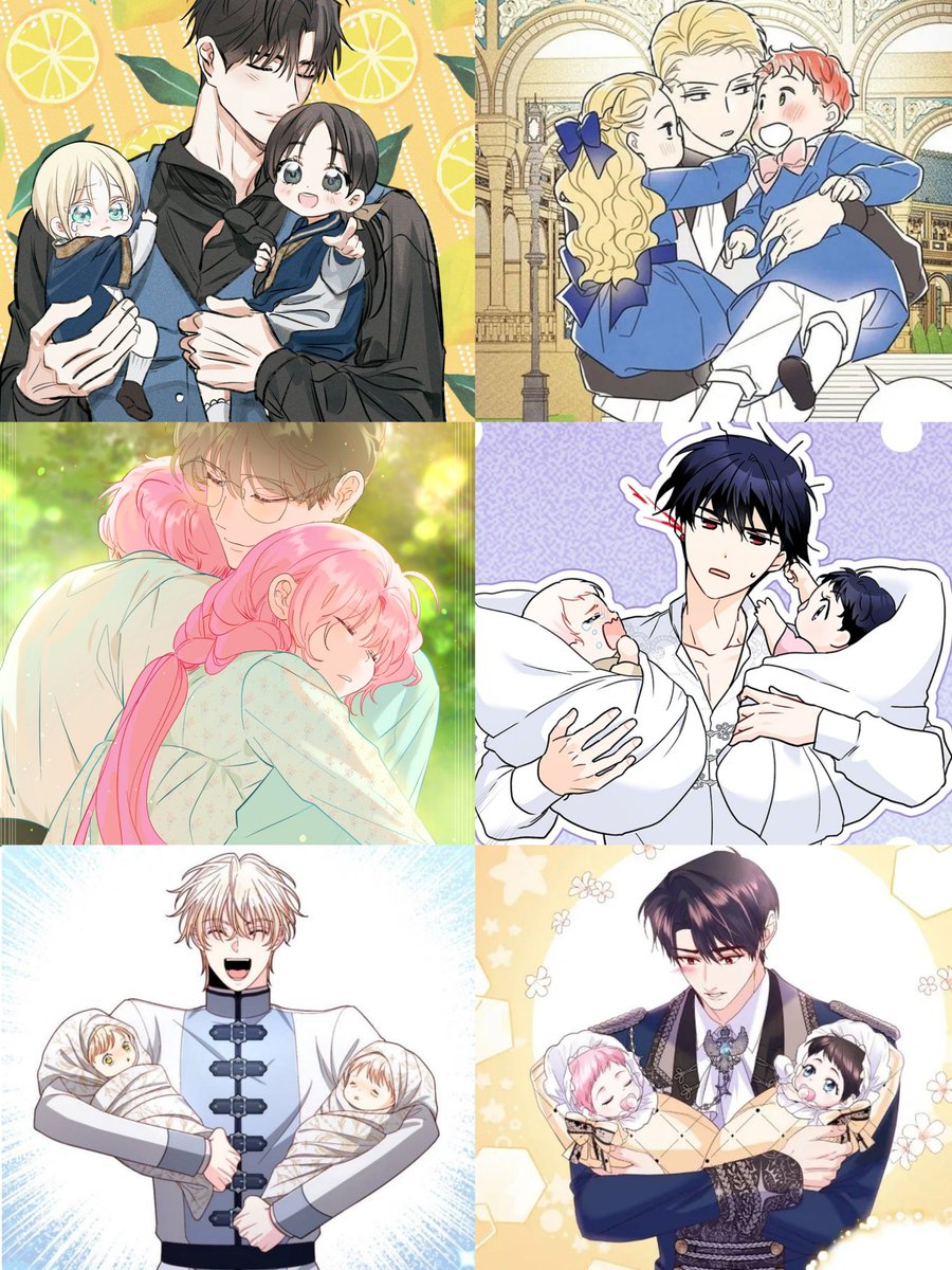 Dads holding their two little ones 💖