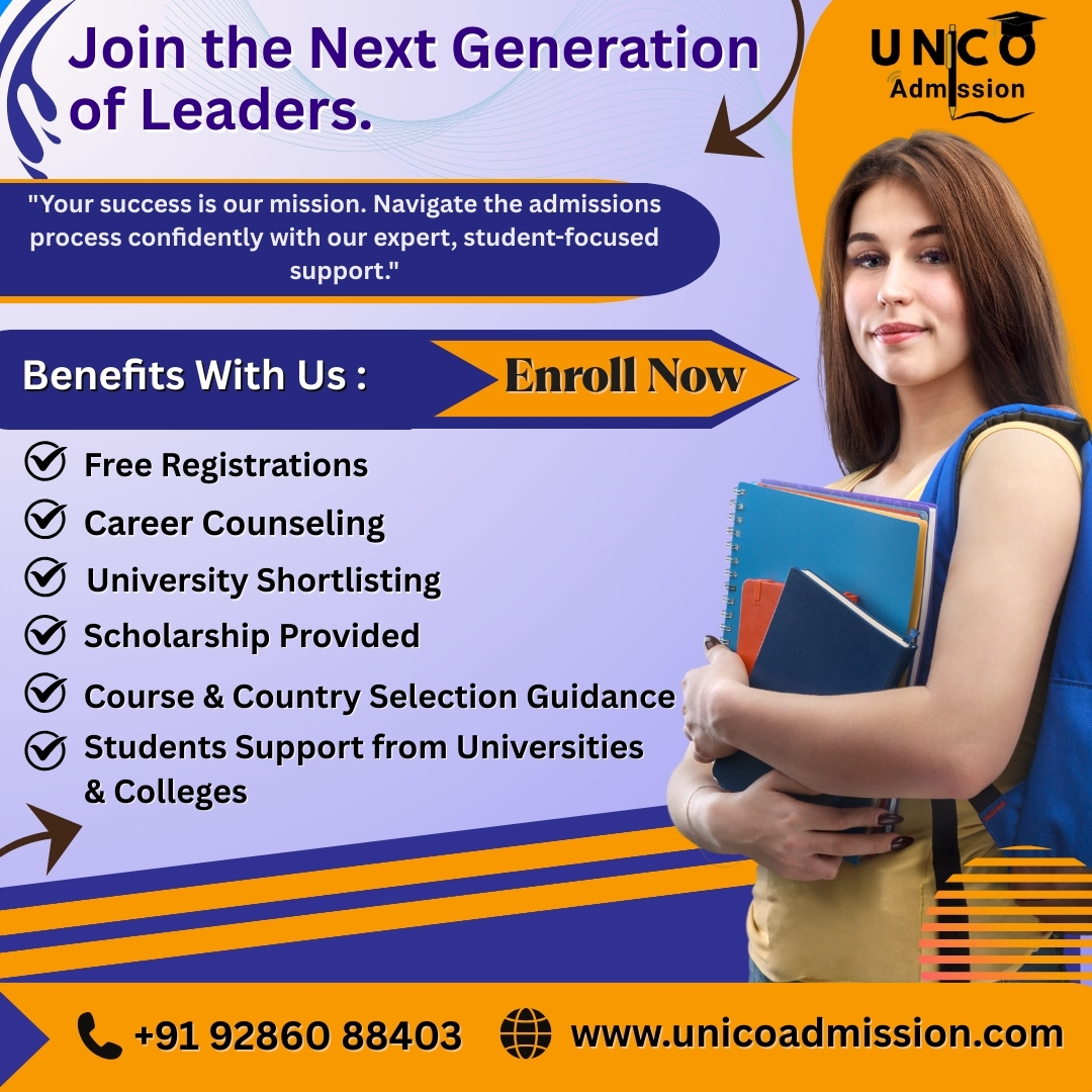Unicoadmission's tweet photo. Your Gateway to Global Education Succes
At Unico Admission, we believe that every student deserves the right guidance to achieve their academic dreams. Whether you aspire to study in India or abroad, our expert counselors are here to simplify your admission journey from starting. https://t.co/MyE9J4KIvu