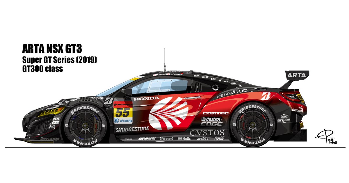 ARTA NSX GT3(2019)
スーパーGT GT300クラス
(SUPER GT 30YEARS 表紙用イラスト)
#SUPERGT #スーパーGT
#ARTA #NSX #HONDA #ホンダ