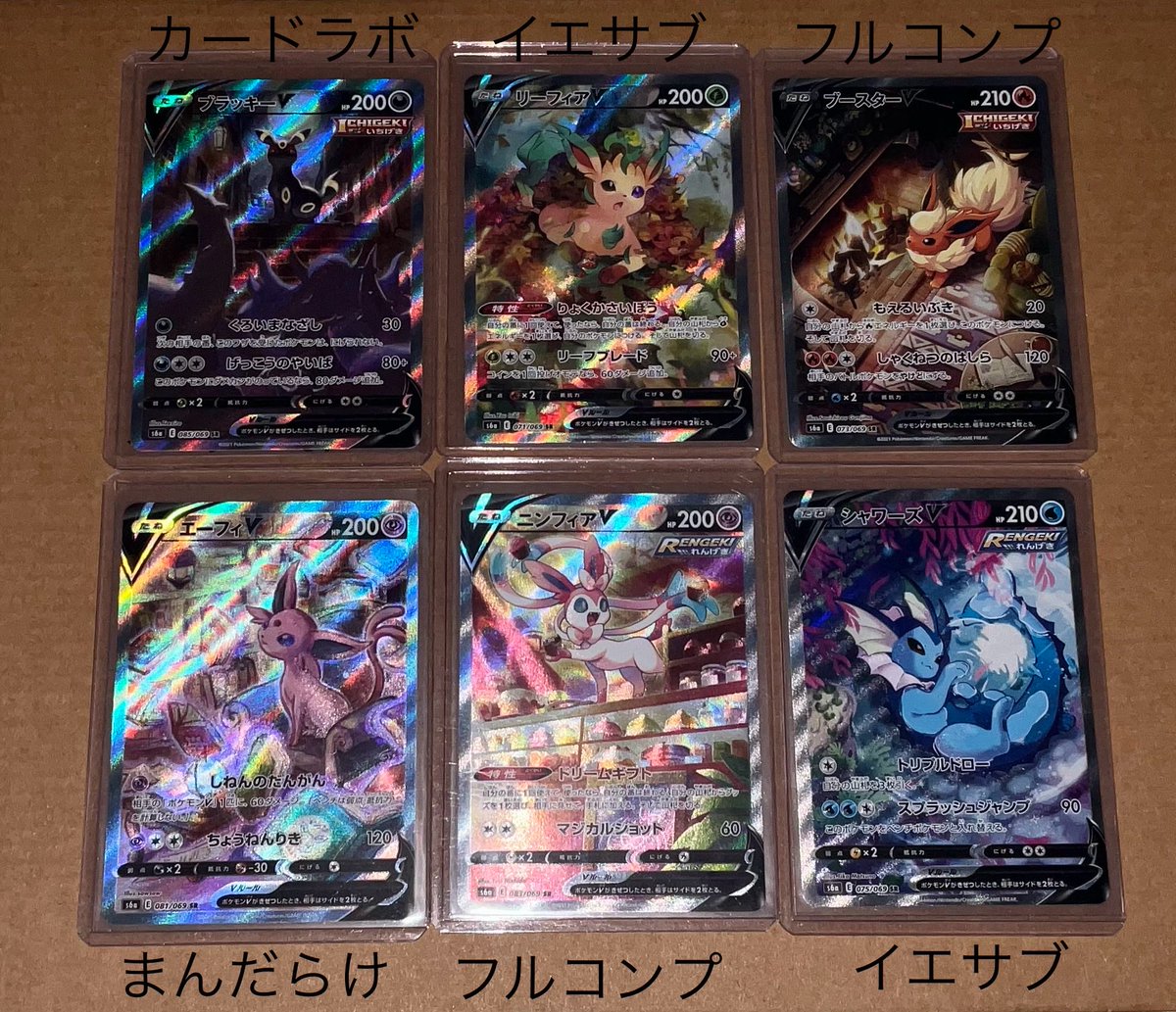 昨日のブラッキーさんであとはサンダースさんとグレイシアさんだけに