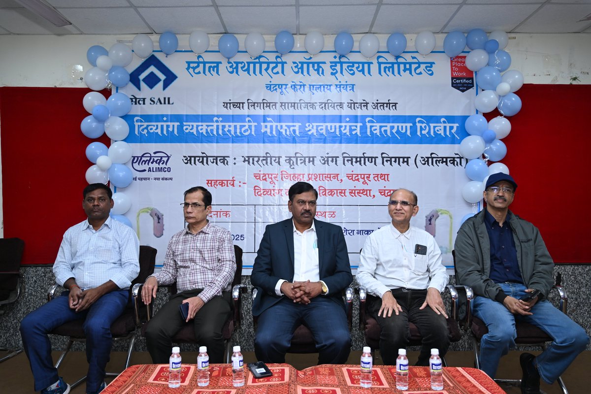 sailcfp's tweet photo. Good Day,
On 10 Dec 2025 under CSR activities SAIL-CFP arrange for distribution of hearing aids to 50 beneficiaries by signing a MoU with ALIMCO. 
The program was presided over by Shri. P Murugesan, ED- CFP and other dignitaries.
The program was coordinated by CFP HR group. https://t.co/CgSdlMJAzc