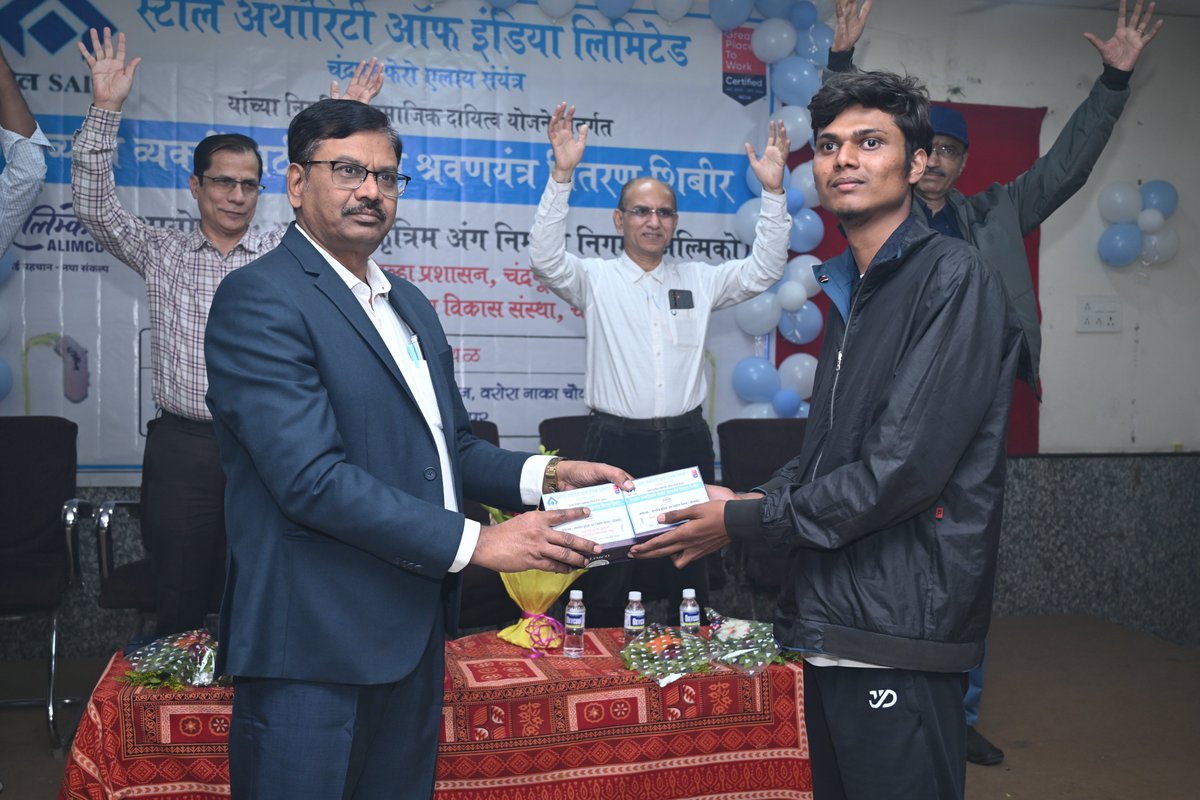 sailcfp's tweet photo. Good Day,
On 10 Dec 2025 under CSR activities SAIL-CFP arrange for distribution of hearing aids to 50 beneficiaries by signing a MoU with ALIMCO. 
The program was presided over by Shri. P Murugesan, ED- CFP and other dignitaries.
The program was coordinated by CFP HR group. https://t.co/CgSdlMJAzc