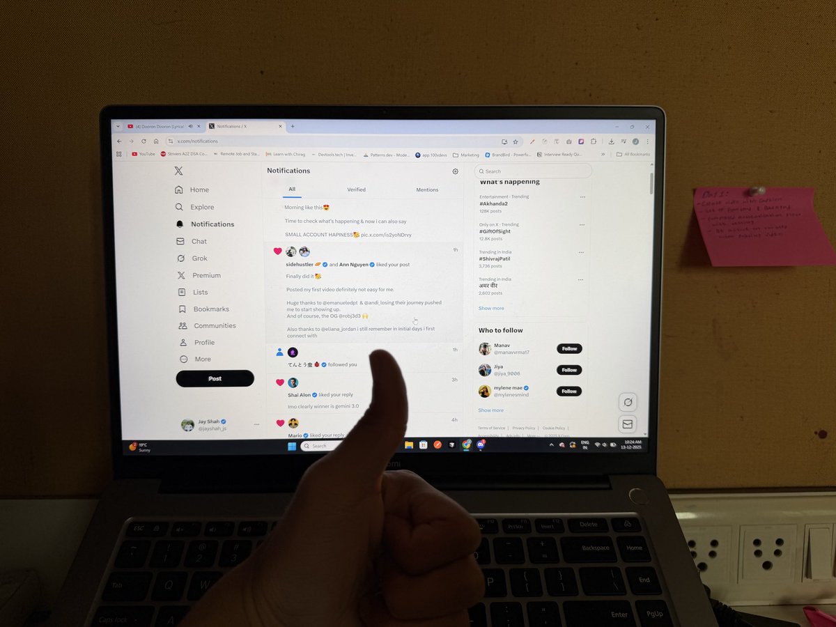 Now its time for back to work

That sticky note on my desk is waiting for me 😅