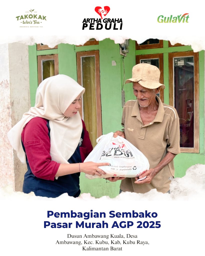 Poniputra34Poni's tweet photo. Pasar Murah AGP kembali hadir di tahun 2025 untuk mendukung akses pangan yang stabil, terjangkau, dan berkeadilan.
 ⁣
Melalui program ini, Artha Graha Peduli terus melanjutkan langkah nyata dalam memastikan kebutuhan pangan masyarakat dapat terpenuhi secara berkelanjutan. https://t.co/80YFXocPTj