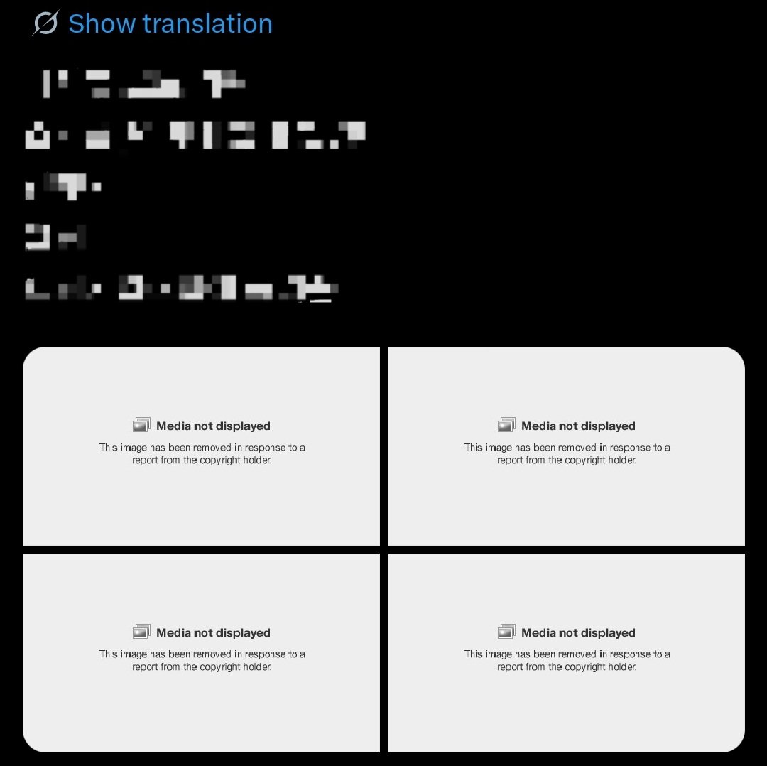 I guess the staff were able to track this account who first leaked the inclus. 🤔
cause it says the image has been removed due to a report from the copyright holder.