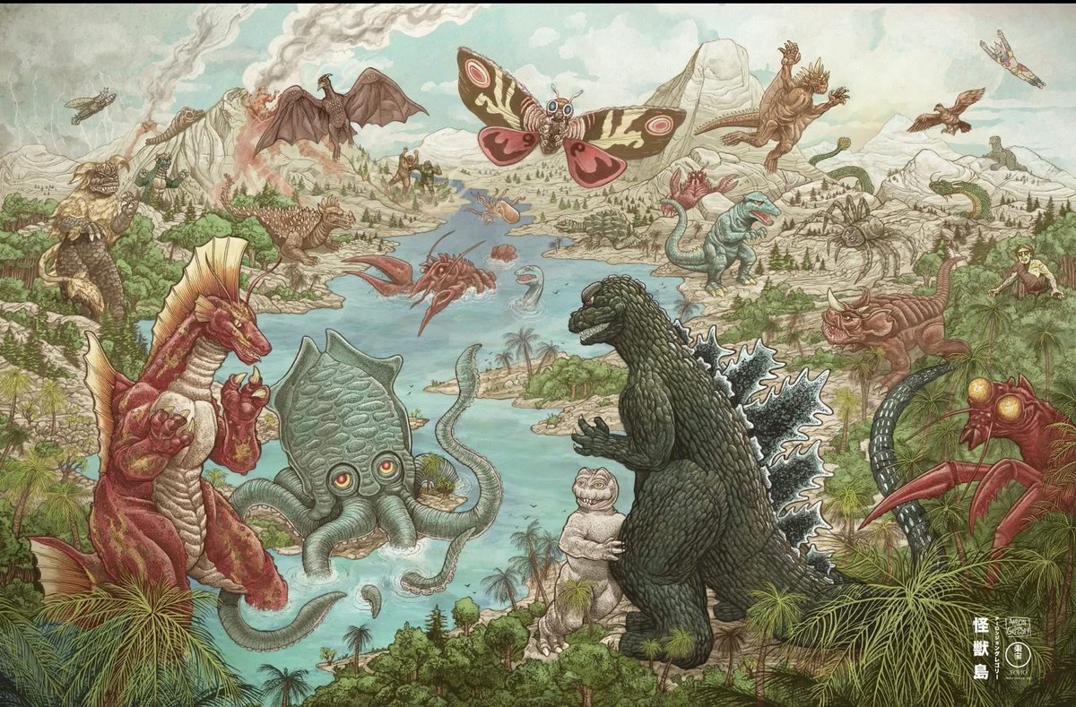 Beautiful Godzilla art by the talented Aaron John Gregory.