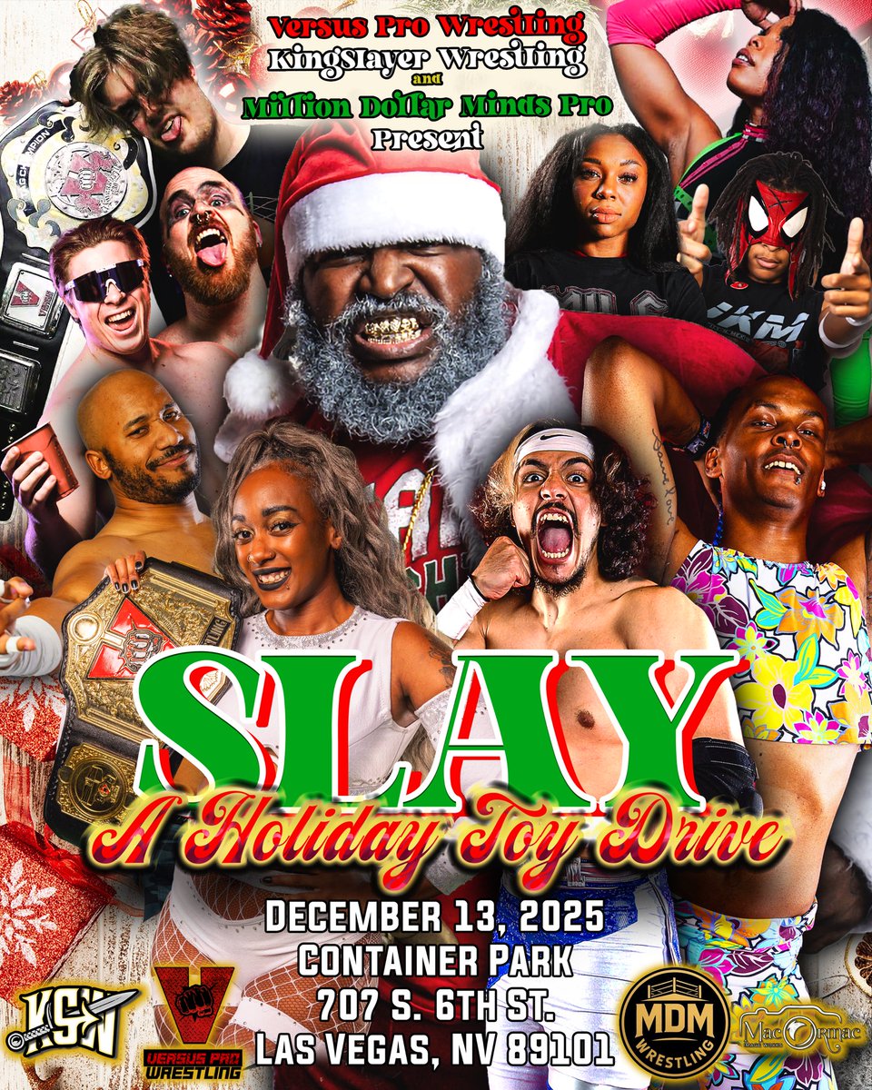 Pull with <a href="/VersusProStudio/">Versus Pro Studios</a> with some mf’n #holiday cheer and a gift. Come see my final match. 😈 Container Park 2pm 🔔 ⏰