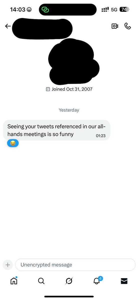 La gente no sabe esto pero
Si tuiteas tus pensamientos y se vuelven virales, muchas veces terminan en las reuniones de