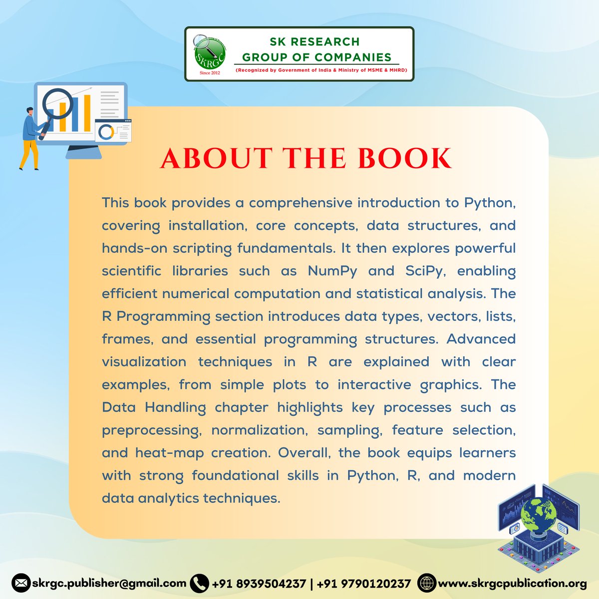 SKRGC_2012's tweet image. 📘 Python and R for Data Analytics
Master the power of data with Python &amp;amp; R! 
---
Mail: Skrgc.publisher@gmail.com
Website: skrgcpublication.org
Mobile: +91 8939504237 | +91 9790120237
---
#DataAnalytics #PythonProgramming #RProgramming #DataScience #MachineLearning #Analytics