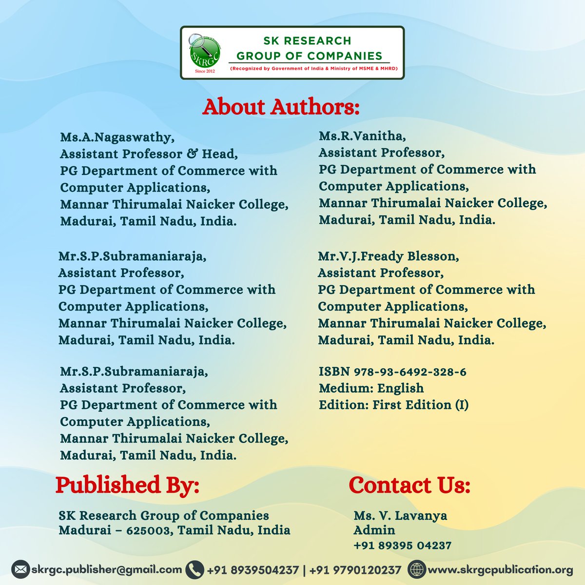 SKRGC_2012's tweet image. 📘 Python and R for Data Analytics
Master the power of data with Python &amp;amp; R! 
---
Mail: Skrgc.publisher@gmail.com
Website: skrgcpublication.org
Mobile: +91 8939504237 | +91 9790120237
---
#DataAnalytics #PythonProgramming #RProgramming #DataScience #MachineLearning #Analytics
