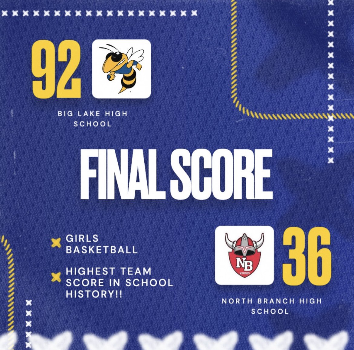 biglakegbb's tweet photo. HISTORY ALERT 🚨
HIGHEST team score in school history!!! 🏀💥 This group was ON A MISSION.
#ALL1N https://t.co/sNPUR7G9bJ