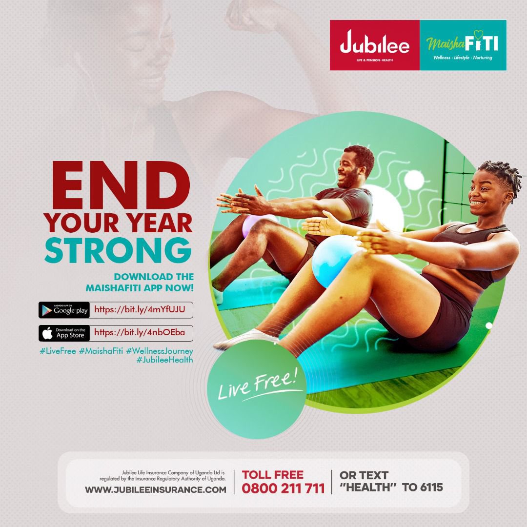JubileeInsUG's tweet photo. This is your sign to invest in you! The MaishaFiTi app helps you stay on track with your wellness goals, from fitness tracking to mindfulness support. End the year strong. Begin the next one stronger. https://t.co/DDnxU3fxTq