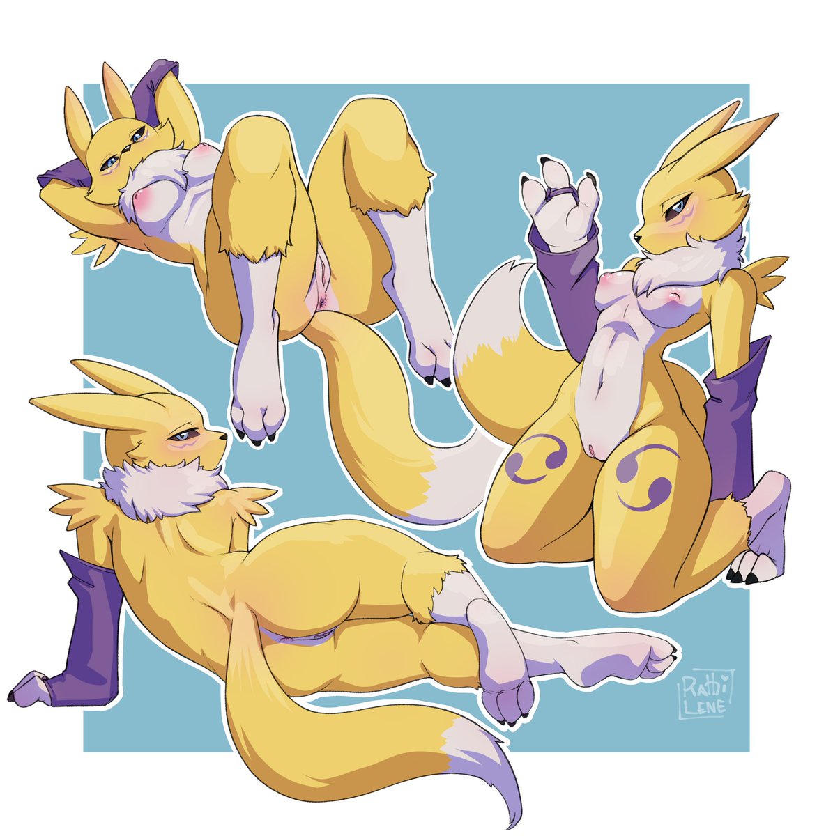 renamon fanart fresh out of the oven for you guys :3
