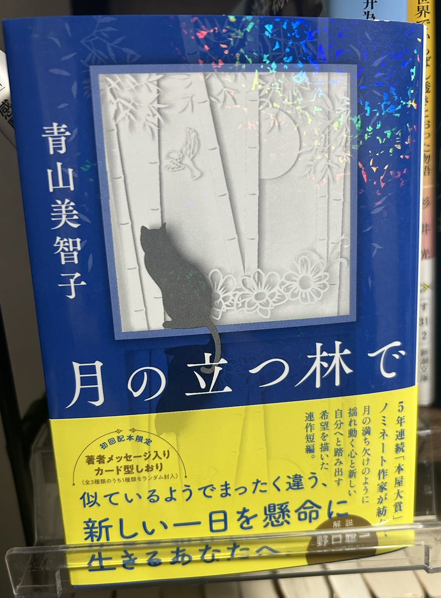 こういう"デトックス本"いいよね〜！
固まっていた何かが少しずつ溶けていくような心地よさ。

そして、自分の心を覗かれているような、
何か心当たりがあるような、この感じ。
グサグサきました💘

青山美智子さんの作品で、これが1番好きかも。
『月の立つ林で』＃読了