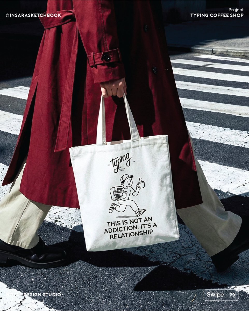 Royaldstudio's tweet image. Brand identity design for Typing Specialty Coffee, a contemporary coffee brand based in Abu Dhabi, UAE. 
The project explores typography, illustration, packaging, and visual storytelling to create an emotional, conversation-driven brand experience.