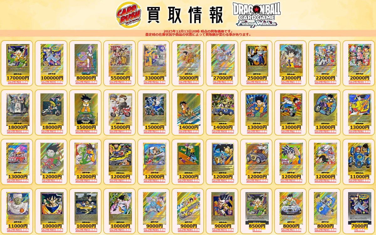 ドラゴンボールフュージョンワールド 買取情報 エナジーマーカー