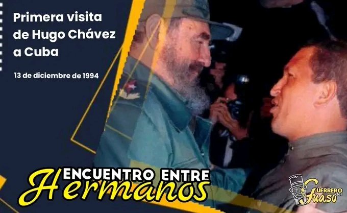 comunicador_dme's tweet photo. Aquel 13 de diciembre de 1994 marcó el inicio de un vínculo entre Cuba y Venezuela que cambiaría la fisonomía de toda América Latina. #FidelViveEntreNosotros, #ChavezCorazonDelPueblo. https://t.co/w1sSlBtYfm