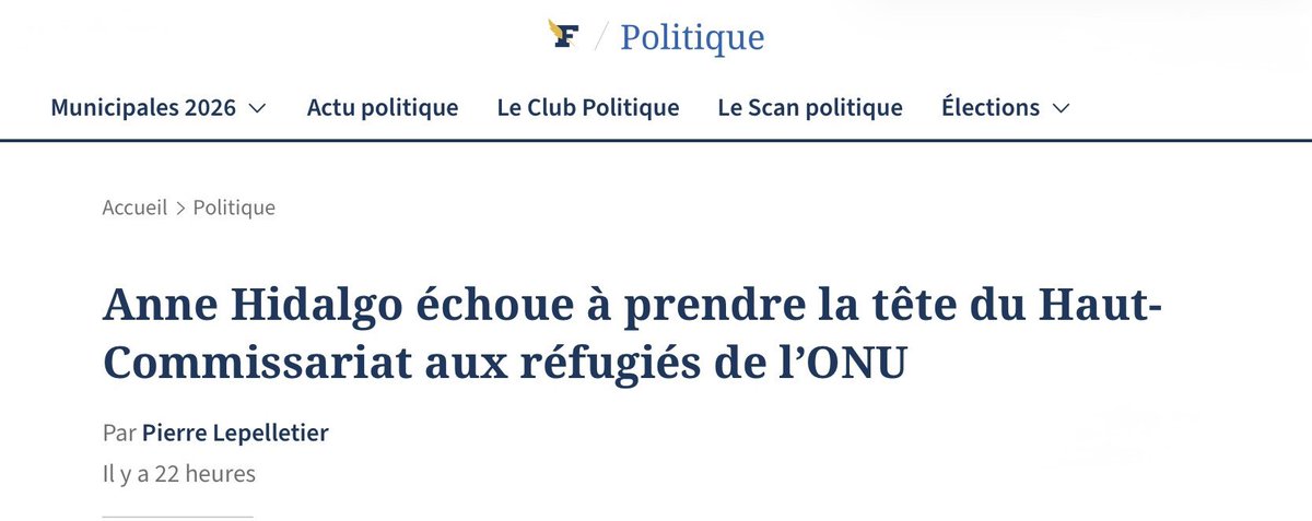 Encore une défaite ! 
Décidément il y a des gens comme ça : tout ce qu’ils touchent ils échouent. 
Et elle a beaucoup touché Paris…