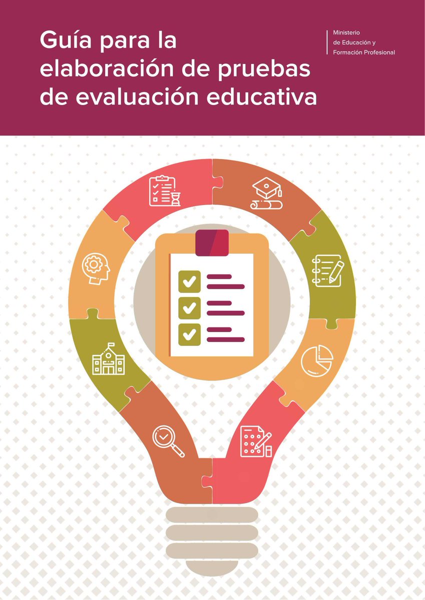 ¿Sabes cómo elaborar pruebas de evaluación? Descarga la guía elaborada por el INEE para conocer cómo se elaboran las pruebas de evaluación
educacionfpydeportes.gob.es/inee/evaluacio…