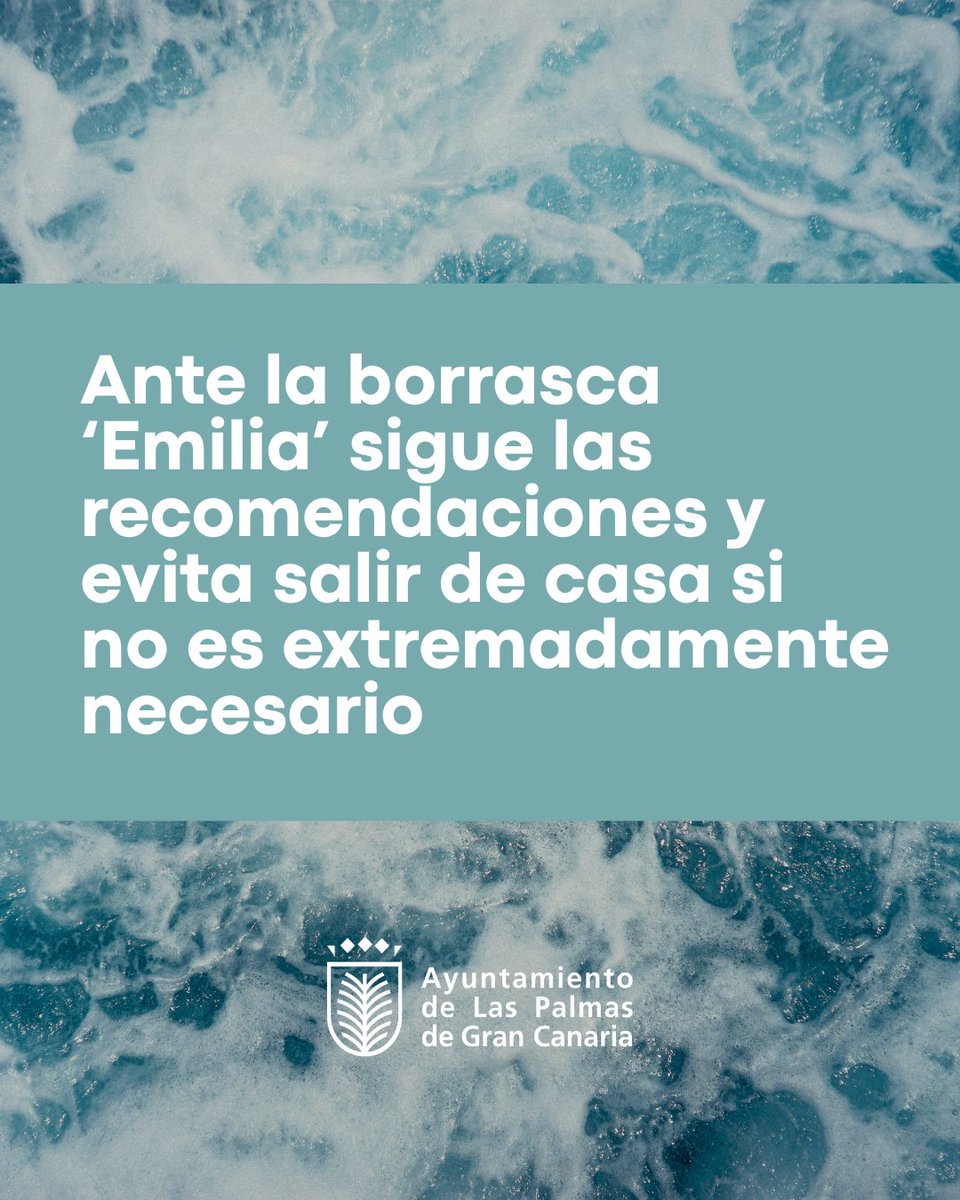 aytolpgc's tweet photo. ⚠️ Recuerda: seguimos en alerta máxima por fenómenos costeros y en alerta por vientos, lluvias e inundaciones

👉 Sigue las recomendaciones  y evita salir de casa si no es extremadamente necesario

🌊 Extrema la precaución en las zonas de costa

🫶Cuídate https://t.co/VS3hEmtJBk