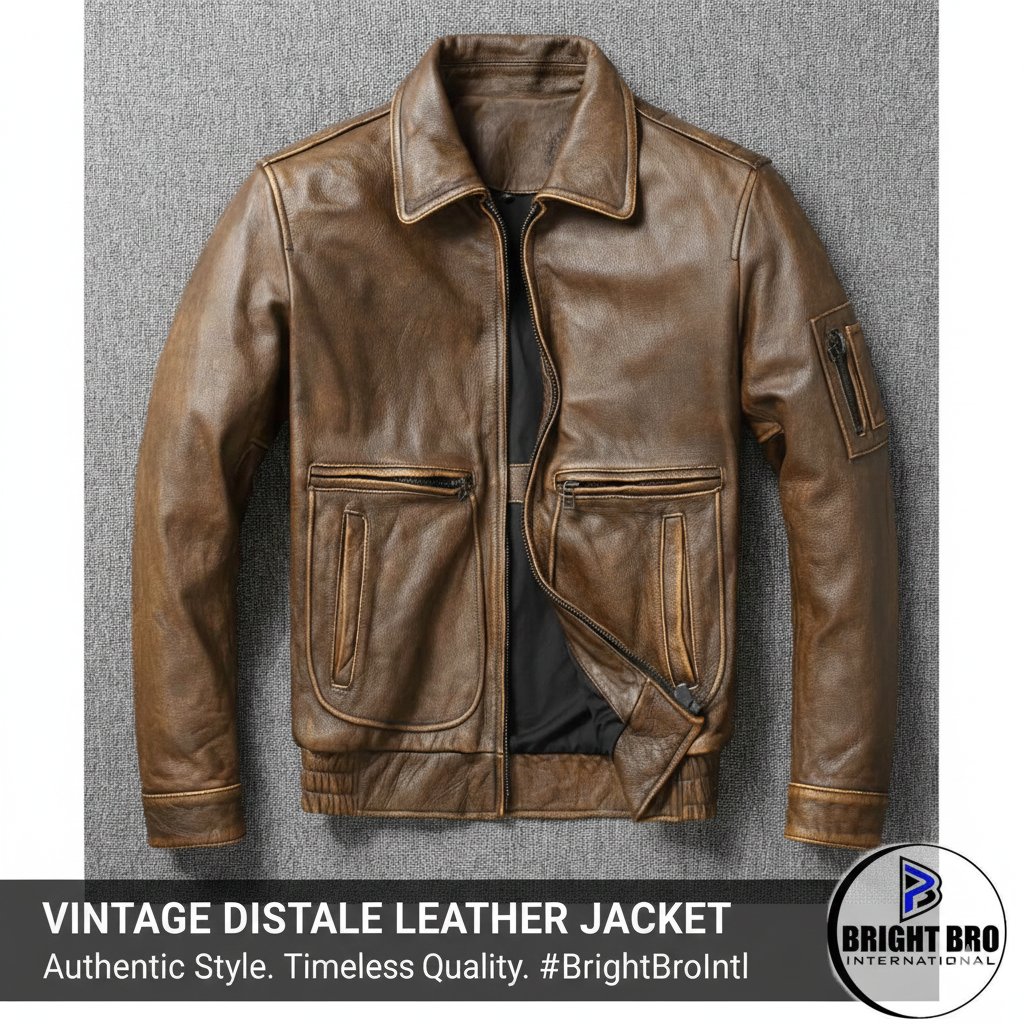 BrightBro2's tweet image. 🧥 Product Description: Vintage Distressed Brown Leather Jacket
This is a men's distressed brown leather aviator/bomber jacket with a rugged, vintage appeal

#flightjacket
#StreetStyle 
#streetstyle
#mensfashionpost
#winteressential