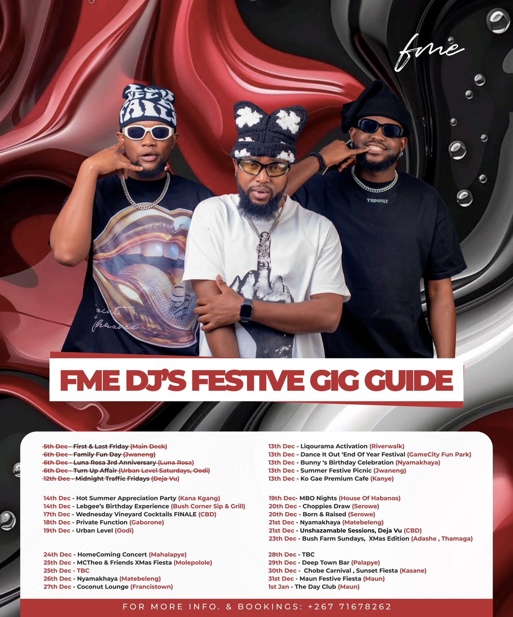4th year our Festive Gig Guide looking like this. We thank God for the endless blessings 🙏✨
