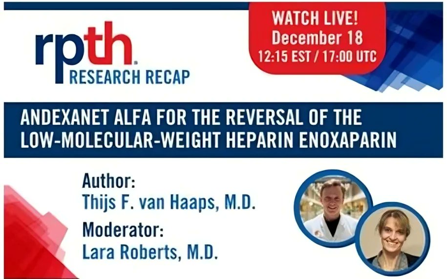 HemostasisToday's tweet photo. Register for the @isth Andexanet Research Recap
@TomReiser
https://t.co/bAjTQHvIXH
#Andexanet #Health #Hematology #ResearchRecap #InternationalSocietyOnThrombosisAndHaemostasis #Medicine #Hemostasis #Research #RPTHJournal #Thrombosis #HemostasisToday #MedEd #MedX #RPTH #ISTH https://t.co/J1ywo7OmSk