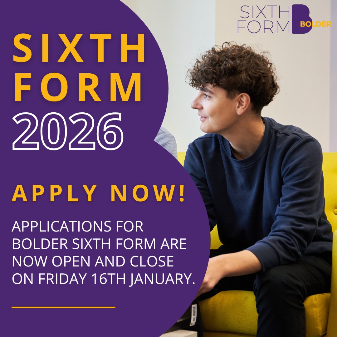 Aiming for Oxbridge, medicine or another competitive pathway?

Bolder Sixth Form offers expert 1-1 coaching, EPQ support and personalised interview preparation.

Apply now to join our high-achiever pathway &mdash; deadline Friday 16th January.
Start here:&nbsp; bolderacademy.co.uk Image