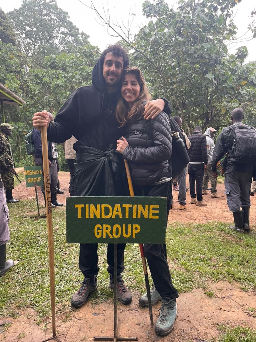 All smiles 😊 Gorilla Trekking today in Bwindi. We Trekked Tindatine Gorilla Group found in Rushaga sector of Bwindi Impenetrable Forest National Park Uganda 🇺🇬. 

You need a minimum of 3 Days to visit and see Mountain Gorillas with us @ecoadventuresafaris 🦍 in Bwindi