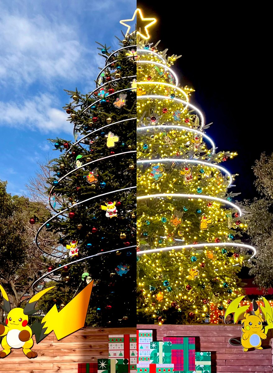 昼と夜🌞🌝ポケモンのクリスマスツリー🎄 赤レンガ倉庫へゼッテーいこう