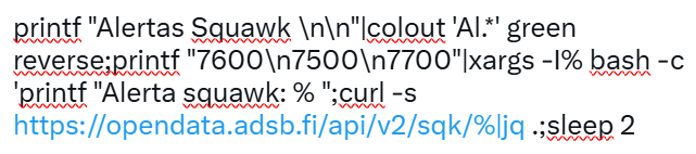 seguridadyredes's tweet image. Alertas #Squawk (7600). Pérdida comunicación aeronave.

opendata.adsb.fi/api/v2/sqk/%|