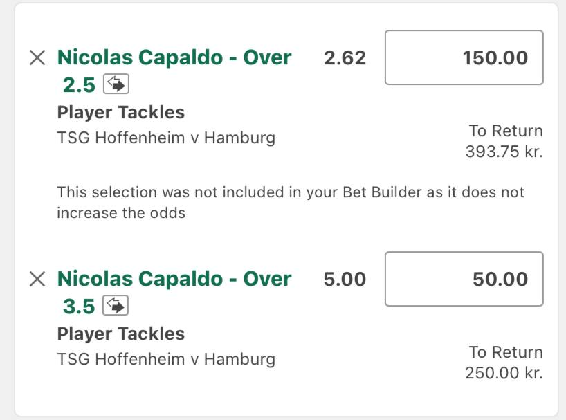 BaggerBets's tweet photo. 💎Nicolas Capaldo tackles ladder 

O2.5 @ 2.62 u1.5 
O3.5 @ 5.00 u0.5

With @StatsHubCom 

Nicolas averages 5.32 tackles across four matches when playing at RCB. He is usually deployed in midfield, but a recent positional switch has seen his tackle numbers increase significantly. In his four starts at RCB he has recorded 4, 5, 6 and 6 tackles. If he starts in a different position, we cash out. When used at RCB, he appears more exposed defensively and is given license to step up and engage, which naturally boosts his tackle volume.