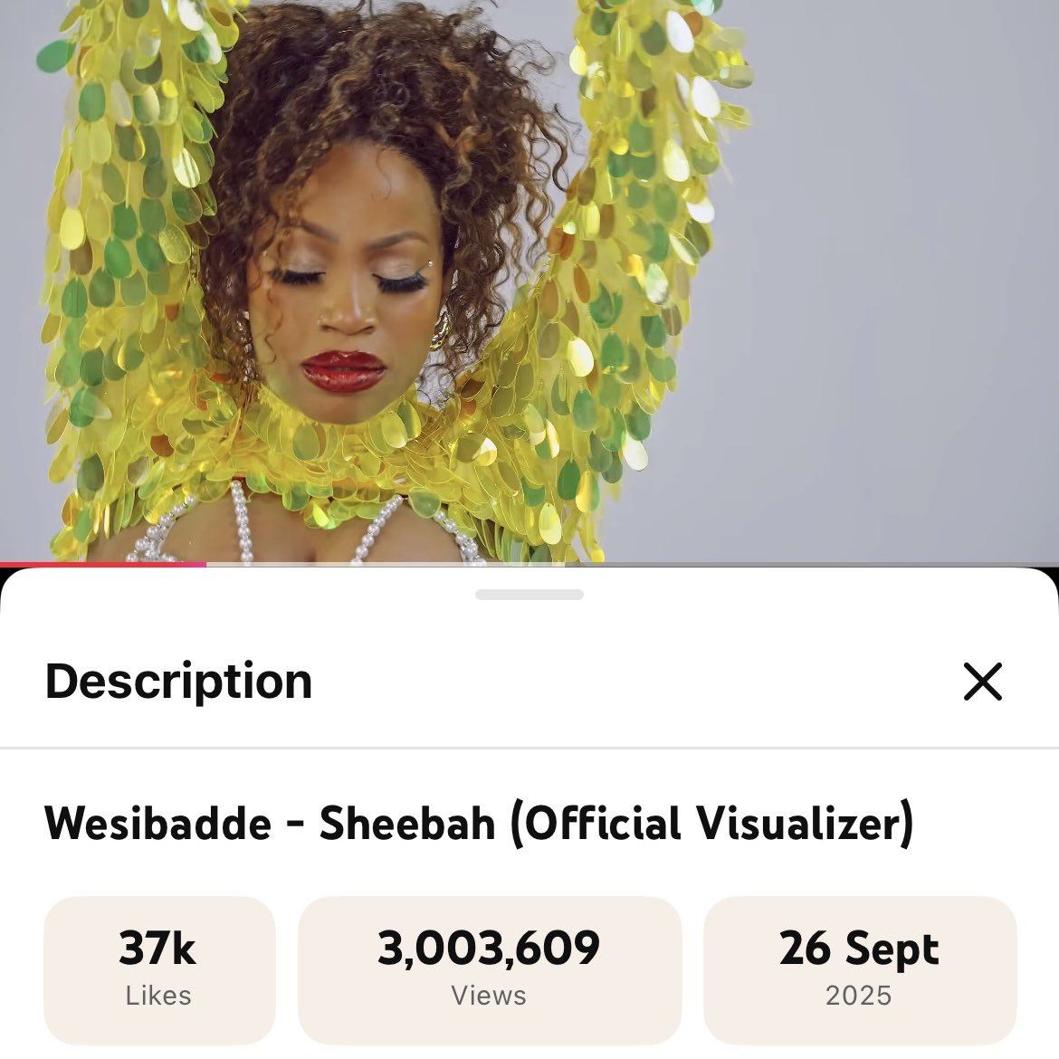 sheebahstats's tweet photo. 🚨|| Wesibadde visualizer hits 𝟯 𝗠𝗜𝗟𝗟𝗜𝗢𝗡 𝗩𝗜𝗘𝗪𝗦 on YouTube in 2 months.

Keep streaming on all platforms ⬇️
𝙨𝙥𝙤𝙩𝙞𝙛𝙮: https://t.co/MwHHem3JxD
𝘼𝙥𝙥𝙡𝙚 𝙈𝙪𝙨𝙞𝙘: https://t.co/gxi0kYxB5B
𝙔𝙤𝙪𝙏𝙪𝙗𝙚: https://t.co/6VkKOR3nVm https://t.co/MSLyH1PVh5