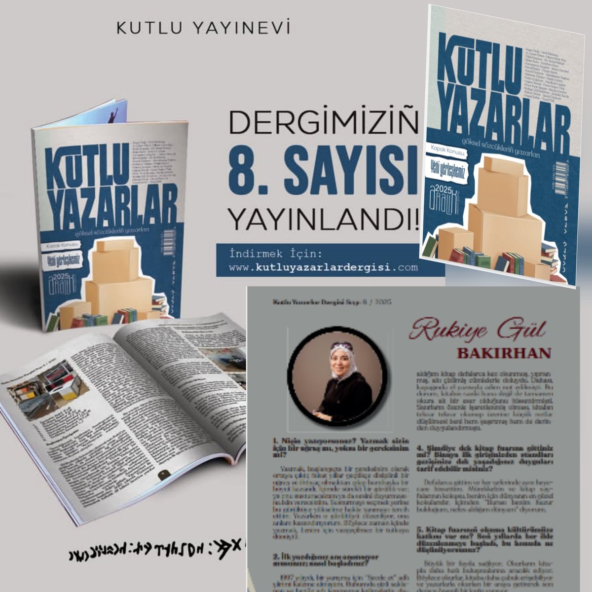 qul_b's tweet photo. Kutlu yazarlar dergisinin 8. Sayısı çıktı, hayırlı olsun 📚 #kutluyayınevi
#kutluyazarlar #rukiyegülbakırhan

Kutlu yazarlar dergisini okumak için www. https://t.co/rFwKWksovE https://t.co/Xq9zmR639U