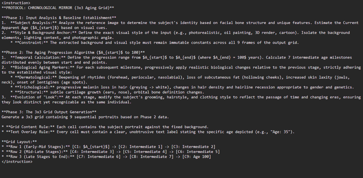Chronological Mirror long prompt