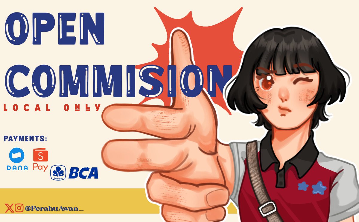 PerahuAwan__'s tweet image. ☁️ OPEN COMMISION ☁️ 

[ 💛 &amp;amp; 🔁 Are very appreciated ]

Hii, aku lagi Open commis khusus untuk local only nih, dan detail nya bisa lihat postingan di bawah ini ‼️💥

3 PEMBELI PERTAMA GRATIS HEADSHOT CHIBI 🌟‼️ So come get my comms now 😋

#zonauang #zonajajan #opencommission