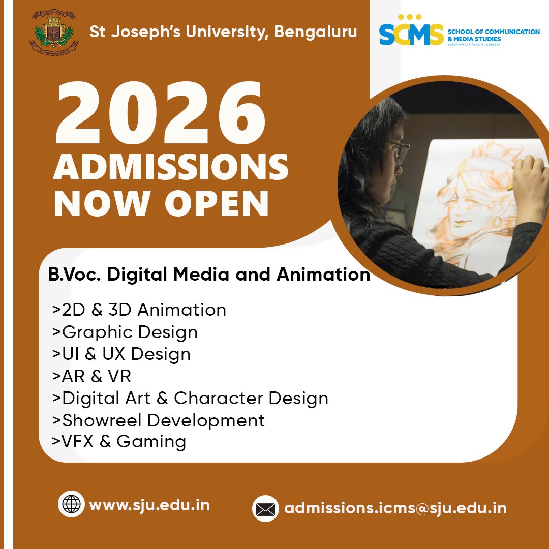 Scms_Sju's tweet photo. Admissions for our UG courses are now open. Apply now on https://t.co/G18sJcHJUp https://t.co/Wu33oru5ZC