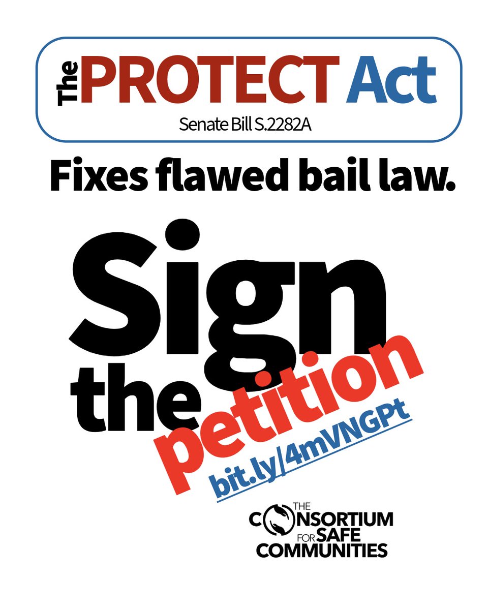 Learn about <a href="/SenatorHelming/">Pam Helming</a>'s proposed PROTECT Act: bit.ly/4iylLUz

Sign her petition to colleagues in <a href="/NYSenate/">New York State Senate</a> &amp; <a href="/NYSA_Majority/">NY Assembly Majority</a>: bit.ly/4mVNGPt

Do you know where YOUR #newyorkstate representatives stand on fixing #bailreform?

#newyork #nyc #longisland #ROC