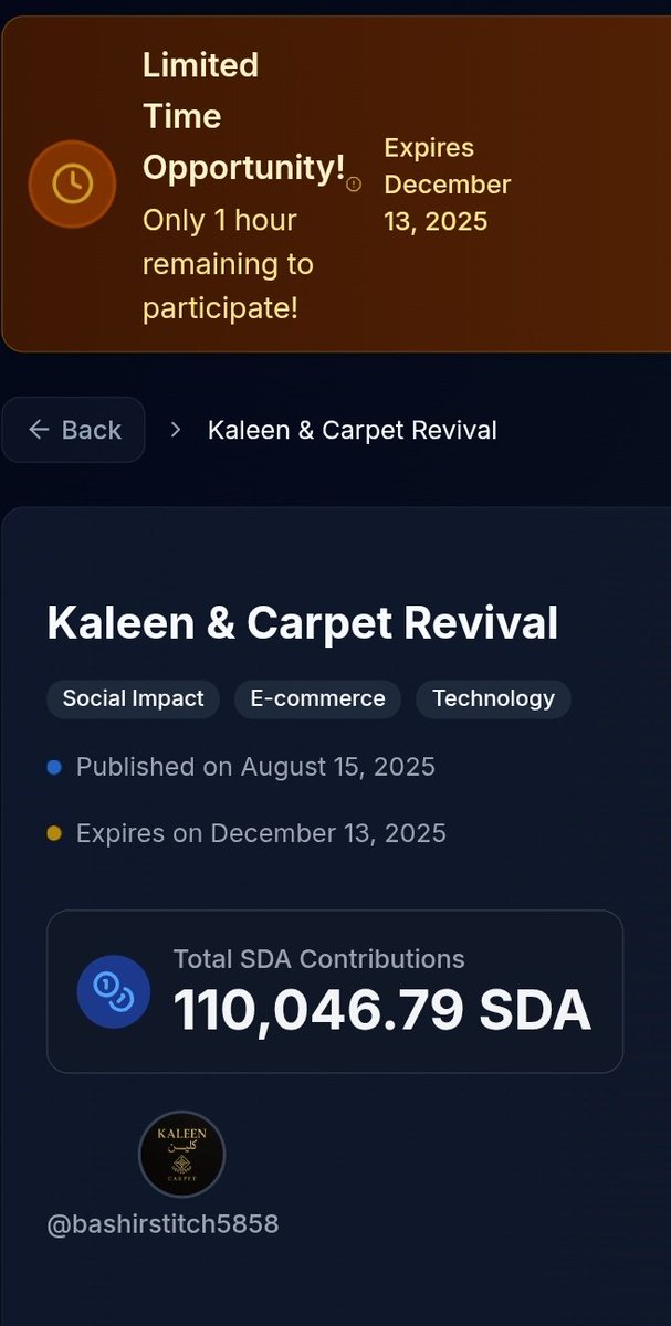 Nazanin5703's tweet photo. The Kaleen project is progressing every moment.🥳💸🤝
 Hurry up, invest, and secure your future with Kaleen. 🤝💰
#SidraChain #SidraFamily #KaleenCarpetRevival 
Limited Time Offer! 
Only 1 hours left to invest! 🕒

Like ❤️  |  Repost  🔄  |  Invest 💰👇

https://t.co/qXEKV5PqPU https://t.co/dDPcy0CqRK