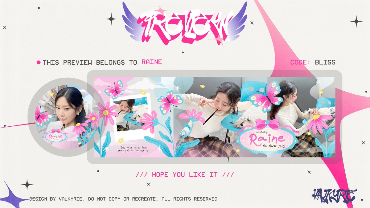 valkyriue's tweet image. help repost? thank you 🥹🩷

h-hai.. mentemen, kenalan yuu sama katalog baruku namanya "BLISS" semoga mentemen sukaaa. kali ini temanya bunga-bunga 🌸🍃🌺

layout isa, wonyoung, dan karina-nya bisa dijemput lewat dm ya buat yang minat &amp;gt;&amp;lt; jangan lupa cek ALT. thank you #zonauang