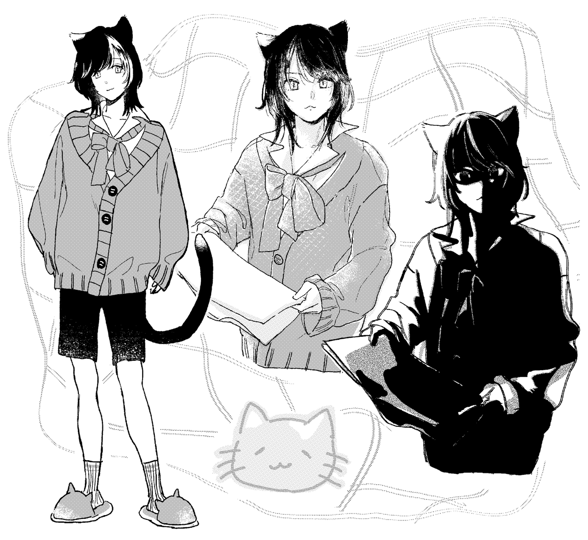 Rougetsu_illust's tweet photo. 🐈 https://t.co/Tm48o7Hc1S
