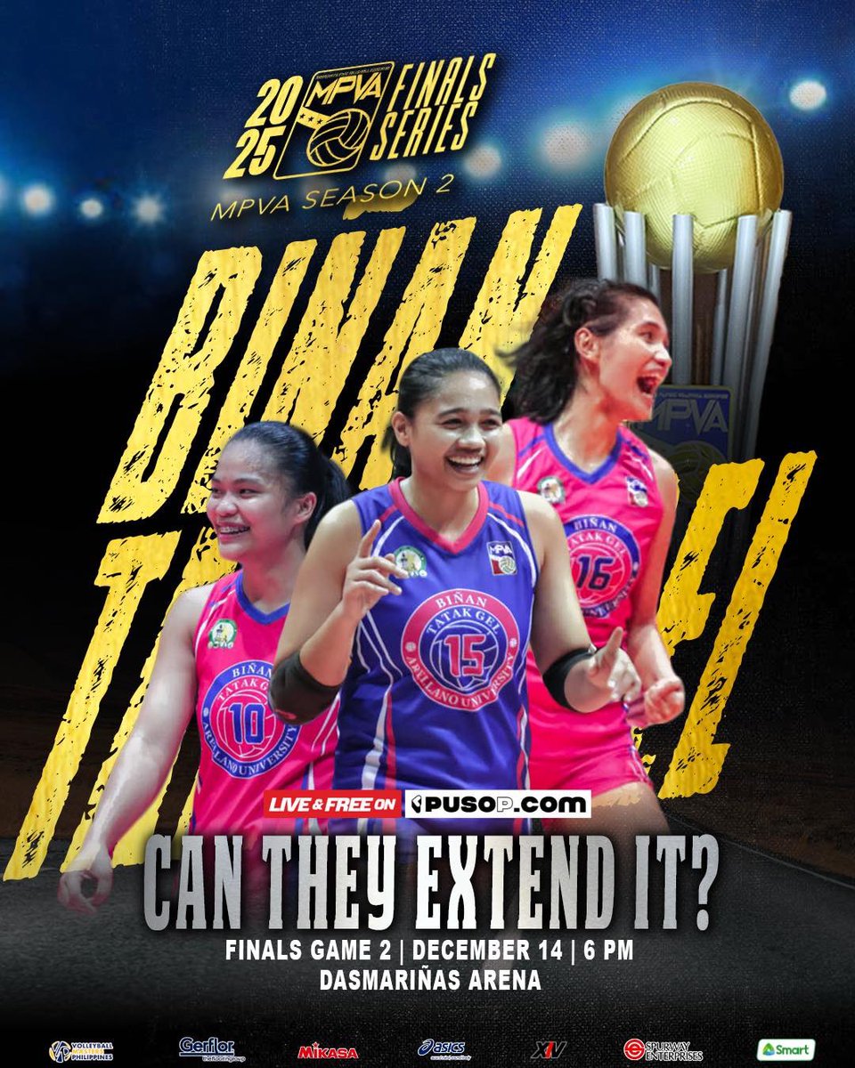FIGHT TO SURVIVE!

The Biñan Tatak Gel Arellano Lady Chiefs refuse to go quietly. Facing elimination, the Lady Chiefs are determined to battle on and keep their championship hopes alive as they take on the Dasmariñas City Monarchs on the road in a must-win Game 2.

#MPVASeason2