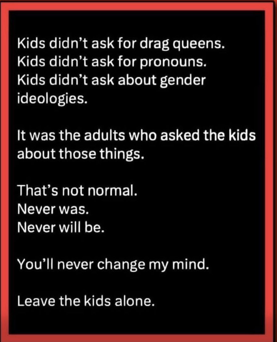 GuntherEagleman's tweet image. 🎯 Leave the kids alone!