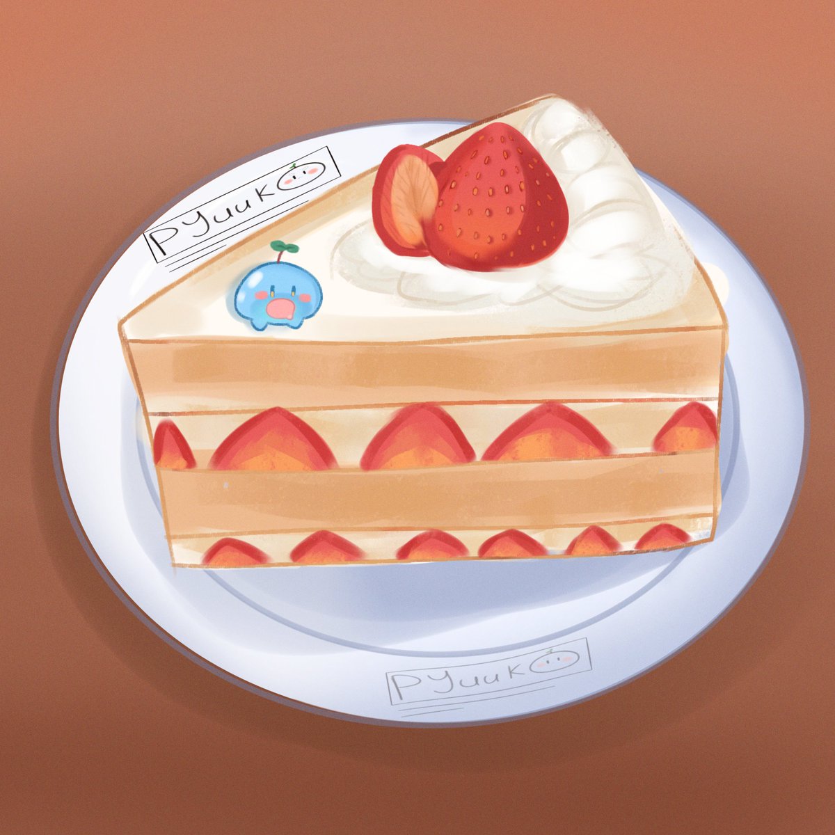 Pyuuko_246's tweet photo. I tried drawing food, and this is the first time 🍰
#shortcake #DigitalArtist #smallartist #SweetDay https://t.co/eMkxwOLHZ4