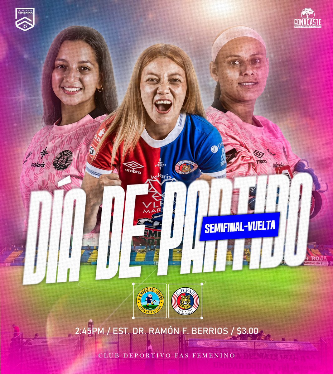 cdfas_fem's tweet photo. HOY JUEGAN NUESTRAS TIGRILLAS 🫡⚽️

🆚 C.D. Municipal Limeño 
⌚️ 2:45 P.M. 
🏟️ Est. Ramón Flores Berrios 

Hoy damos todo por estos colores.😤🔴🔵

#CDFAS #AP2025 #Tigrillas https://t.co/7lX8y3KpDF