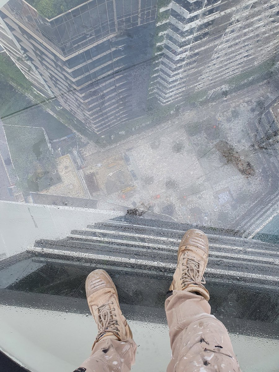 I'm going back through my phone. Found these pics. Zoom in on the circle on the part jutting out. That is the pool. And me standing on the glass. Pretty trippy doing stuff like that!😄