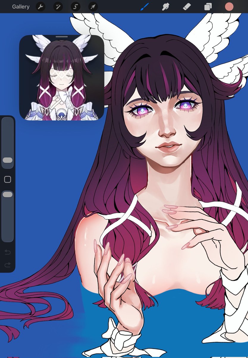 iPad doesn't want me to paint Columbina i fear this canvas is too big