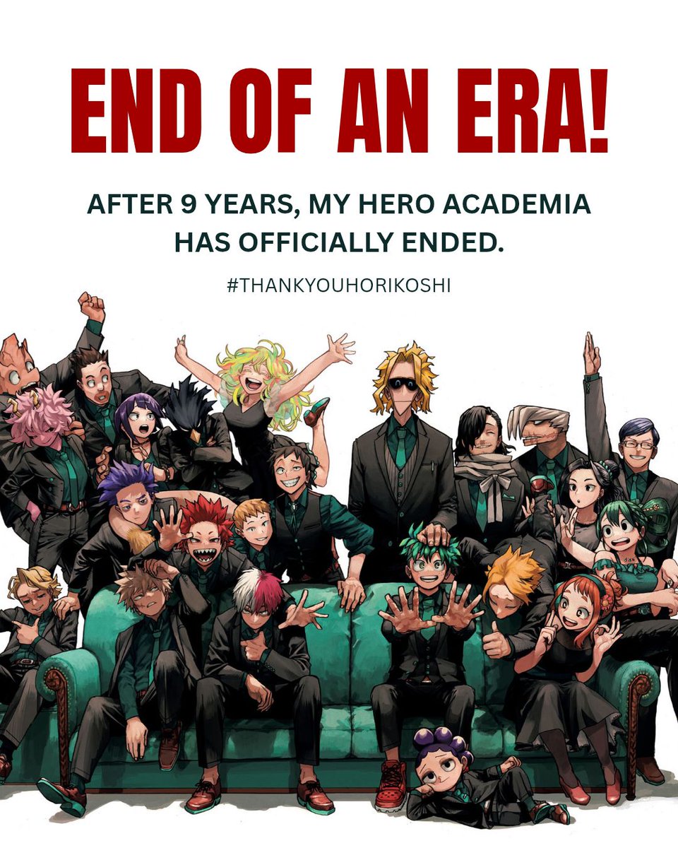 My Hero Academia has officially ended 💔